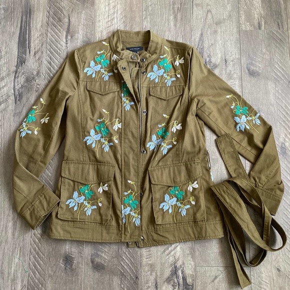 Ann Taylor Floral Embroidered Anorak Jacket S NWOT - Picture 2 of 7